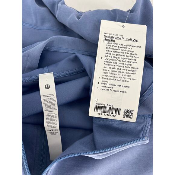 Lululemon Softstreme Full Zip Hoodie in Blue - Picture 7 of 10
